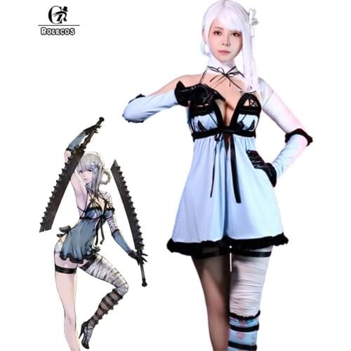 ROLECOS NieR Kaine Cosplay Costume Game NieR Reincarnation Kaine Cosplay Costume for Woman Uniform Halloween Cosplay Outfit
