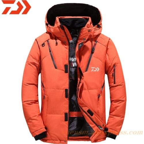 Dawa Fishing Jacket Mens Velvet Fishing Clothes Thicken Thermal Coat Fishing Shirt Winter for Fishing Cotton Outdoor Wear