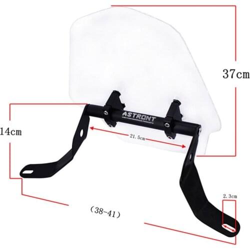 Universal Scooter Motorcycle Motorbike Clear ABS Plastic Front Windshield Windscreen