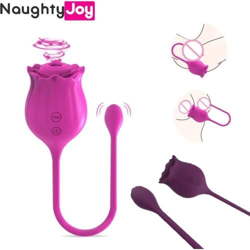 Rose Clit Sucker Vibrator Oral Vacuum Sucking Vagina Nipples Massager Clitoris Stimulation Love egg Sex Toys for Women Adults 18