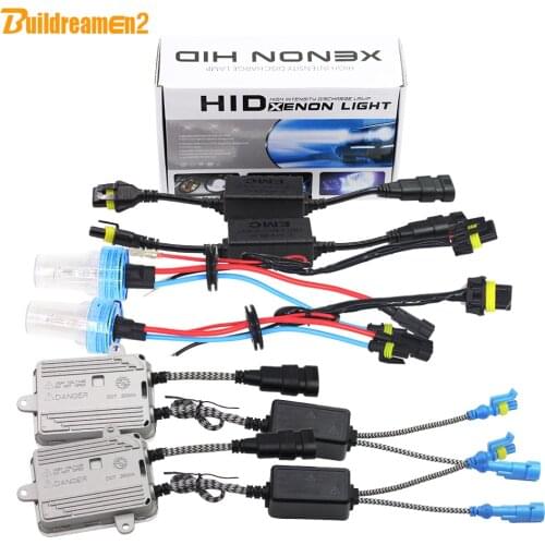 Buildreamen2 55W H7 Canbus HID Xenon Kit Anti Flicker AC Ballast Bulb Decoder 3000K 4300K 6000K 8000K Car Headlight Fog Light