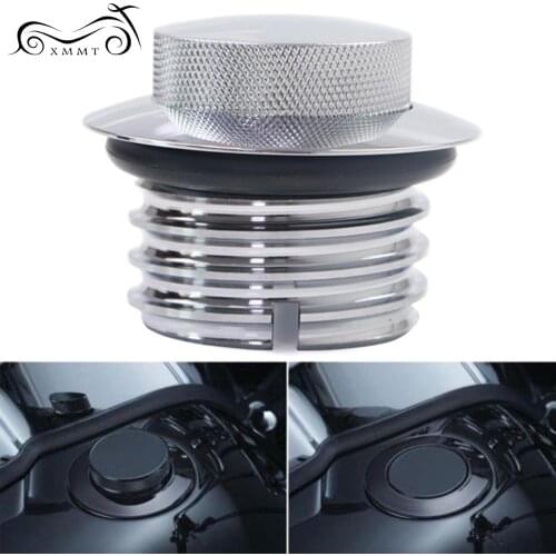Motorcycle Flush Pop Up Reservoir Gas Cap Vented Fuel Tank Reservoir Gas Cap For Harley Bike Scooter Chromed