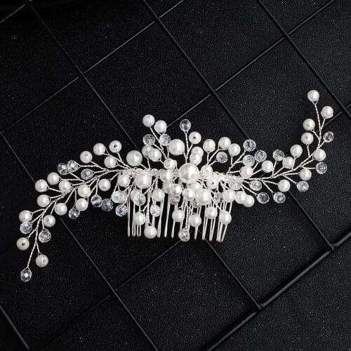 Pearl Wedding Hair Comb Hair Accessories Women Hair Jewelry Pearl Headband Womans Accessories Decoration For Hair