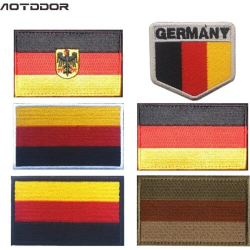Germany National Flag Badge Embroidery Velcro Patch Armband Patriot Tactical Morale Clothing Hat Packaging Patches Bag Accessory