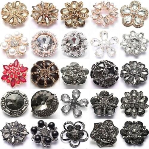 1pcs High Quality New Fashion Petals Crystal Rhinestone Decoration Buttons DIY Clothing Accessories Supplies Buttons