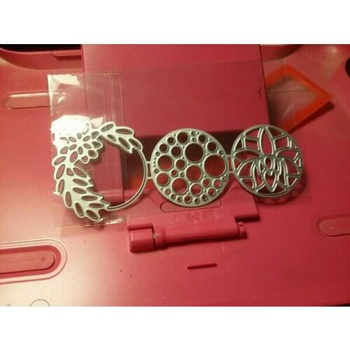3pcs Leaf Bubbles Lotus Circle Frame Cutting Dies Stencils for DIY Scrapbooking Decorative Crafts Embossing Cards New