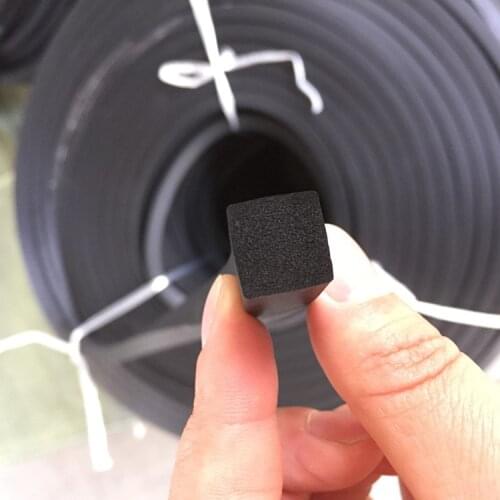 5meter all sizes EPDM foamed rubber square type Sealing Strip Sound proofing dustproof black Foamed rectangle seal strip
