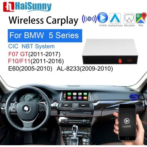Wireless BMW NBT CIC Carplay Adapter For 5Series F10 F11 F07 F18 2009-16 Support Multimedia Player GPS Auto Reverse Camera Dete