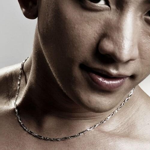 New Fashion Man & Woman Square Pendant Necklace 100% 925 Sterling Silver Men Choker 3 MM 20 inches Link Chain Jewelry Korea