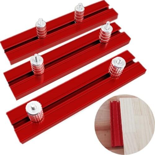 Woodworking 16/18/20mm Dog Hole Baffle Plate Planing Stop Board Workbench Aluminum Alloy Auxiliary T Track Clamp Saw Table Tools