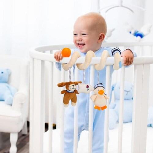 Children Hanging Bed Doll Car Seat Toys Music Baby Accessories Safe Non-toxic Unique Design Cute Cartoon Plush Toy Gift For Kids