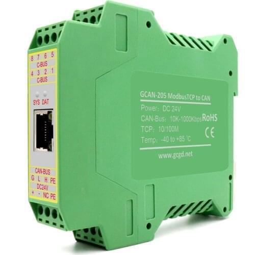 GCAN Modbus RTU/TCP to CAN module RS485/Ethernet to CAN gateway converter supports GCAN-205 Modbus TCP to CAN
