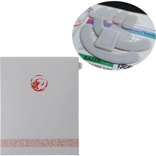 2 Sets/pack Tiger Gaming Mouse Feet Mouse Skate For Razer Deathadder V2 Pro Mouse White Mouse Glides Curve Edge