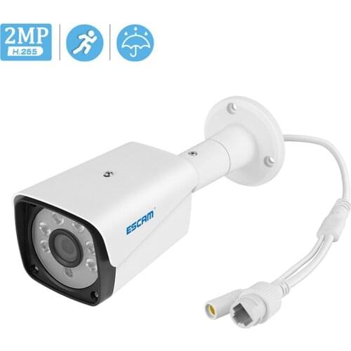 H.265 HD 1080P IP Camera Outdoor Waterproof ONVIF P2P IR Bullet Camera Night Vision Security Camera With Smart Analysis Function