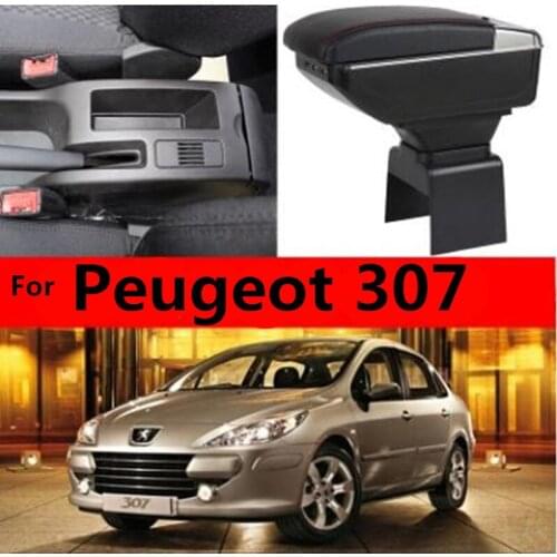 Storage Box Armrest For Peugeot 307 Arm Rest Center Centre Console Rotatable Car accessories