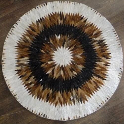 2018 free shipping 1 square meter 100% natural hand made cow leather rattan floor mats