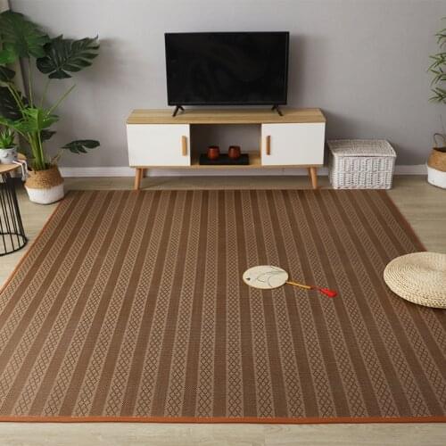 Cool Summer Mat Rattan Carpet 1cm Thick Japanese-style Tatami Floor Mat Carpet for Living Room Bedroom Soft Kid Room Rug Home