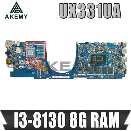 UX331UA Motherboard I3-8130 CPU 8G RAM UX331UA Mainboard For ASUS UX331UN UX331UA UX331U UX331 laptop Motherboard tested tested