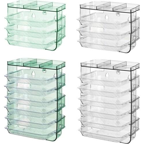 Multi-Layer PET Side Dishes Rack Countertop Wall Mounted Storage Dish Tray Holder Rack for Prepare Dishes