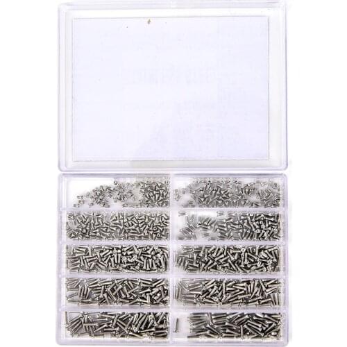 Universal 1000pcs Tiny Precision Screws For Watch Eyeglass Glasses Phone Tablet Repair Tool Set Kit Wholesale with box