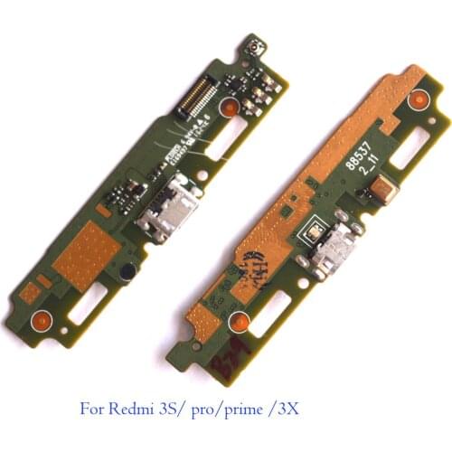 10x New real original Microphone Module+USB Charging Port Board Flex Cable Connector for Xiaomi Redmi 3S pro prime /Redmi 3X