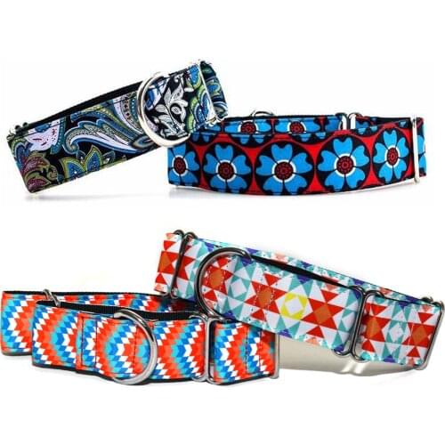 Pet Dog Collar Safety Martingale Dog Necklace Super Strong Durable Nylon Collars for Small Medium Large Dog 2.5cm to 3.8cm Wide