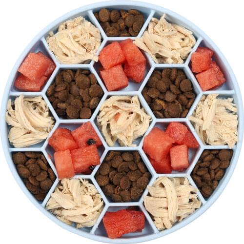 Pet Silicon Slow Feeder Bowl Dog Food Plate Pet Feeders Treat Dispensing Anti Choking Puppy Cat Eating Dish Anti-Gulping Plate