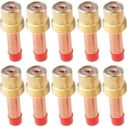 10Pcs TIG Accessory Gas Lens Medium 45V26 Size 2.4mm 3/32 Inch for Welding Torch 17 18 26 DB PTA SR Series Consumables