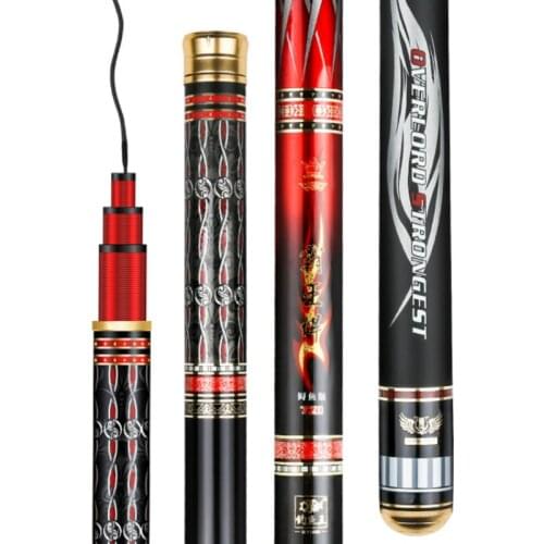 4.5/5.4/6.3/7.2/8.1/9.0M Sturgeon Fishing Stick Super Hard Hand Pole Carbon Fiber Telescopic Wedkarstwo Olta Fishing Rod Pesca
