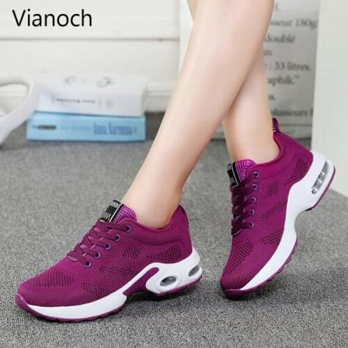 2021 New Fashion Women Casual Shoes Lace Up Mesh Flats Shoe Woman Breathable Size 40 41 42 wo19074