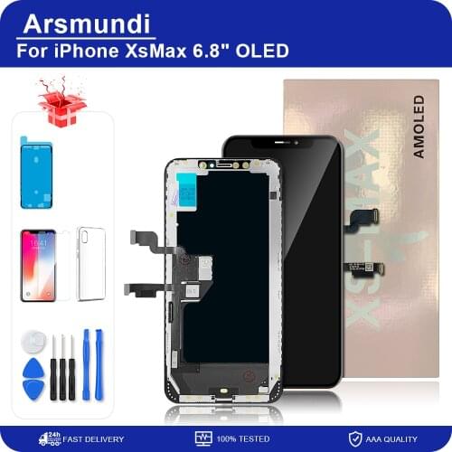 HE Xs Max OLED For iPhone Xs Max 6.5" LCD Display Touch Screen Digitizer Assembly Replacement Parts + Gifts