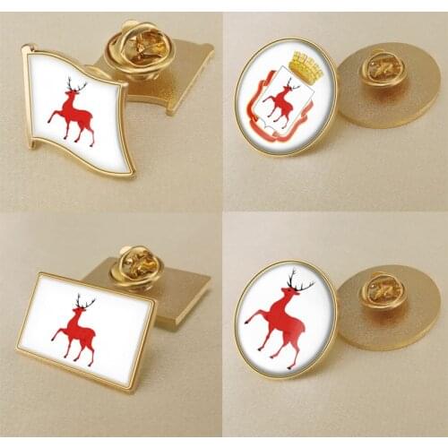Coat of arms of Nizhny Novgorod Flag Lapel Pins/Broochs/Badges