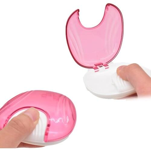 1 Pcs Mouth Guard Denture Storage Box Transparent Push-Type Dental Orthodontic Retainer Denture Holder Case the Hot New