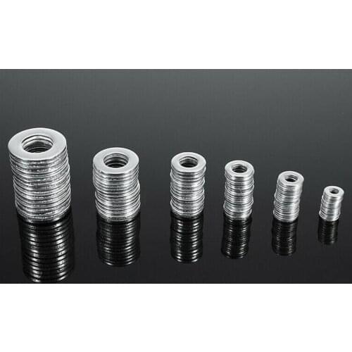 115Pcs M3 M4 M5 M6 M8 M10 304 Stainless Steel Flat Machine Washer Plain Washer Gaskets