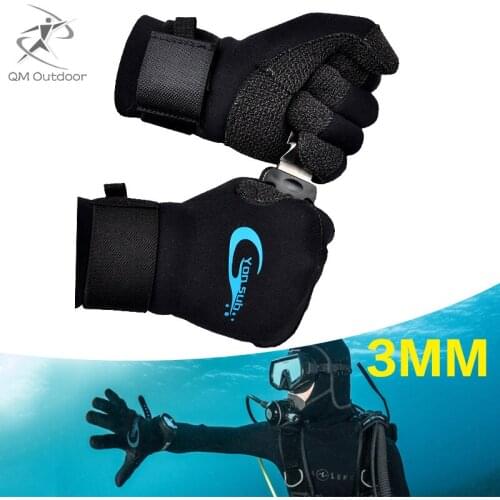 3mm Neoprene Kevlar Diving Gloves For Underwater Hunting Non Slip Spearfishing Equipment Adjustable Velcro Gloves For Fishing