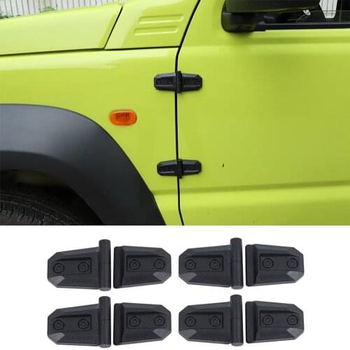 4 Pcs Car Door Hinge Cover Auto Accessories Exterior Engine Hood Door Hinge Protective Cover For 2019-2020 Suzuki Jimny