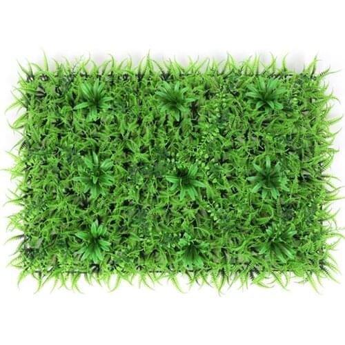40x60cm 3D Green Artificial Plants Wall Panel Plastic Outdoor Lawns Carpet Decor Wedding Backdrop Party Garden Grass Flower Wall