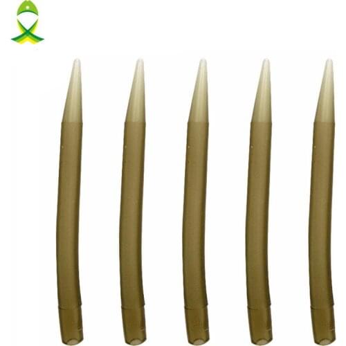 JSM 50pcs Carp Fishing Anti Tangle Sleeves Transparent Rubber Carp Rigs Anti Tangle Sleeve Swivels Connect Carp Fishing Tackle