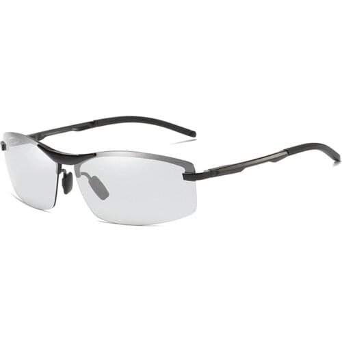 A557 Polarized Photochromic Mens Sunglasses Driving Transition Lens Sunglasses Photosensitive Color Changing Sunglasses