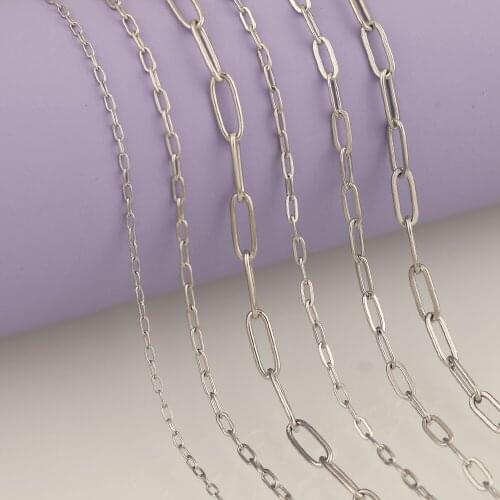 HAOSAW 1M/Lot Jewelry Accessories/Hand Made/Stainless Steel Chains/DIY/Necklace & Bracelet Parts/Jewelry Findings & Components