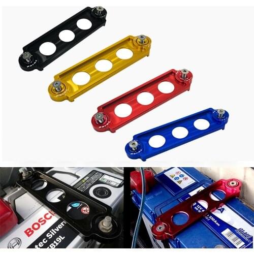 Car Racing JDM Styling Battery Tie Down Hold Bracket Lock Anodized for Honda Civic/CRX 88-00 Car Accessories