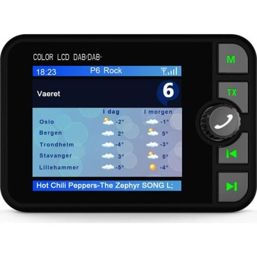 In-car DAB+ Radio receiver with Bluetooth player Support FM transmitter