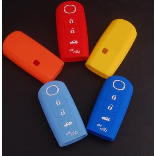 BBQ@FUKA 50PCS Silicone Case Shell Cover Fit For MAZDA M6 CX7 CX9 SEDAN 4 Buttons Remote Smart Key Fob DHL Freeshipping