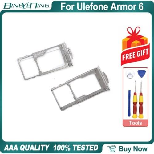 BingYeNing New Original For Ulefone Armor 6 SIM card tray Holder 100% Original Sim Card Slot Tray Holder