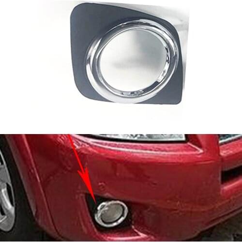 Fog Lamp Cover For Toyota Rav4 2009 2010 2011 Fog Light Shell Vent Car Front Bumper Grille Driving Lamp Cover