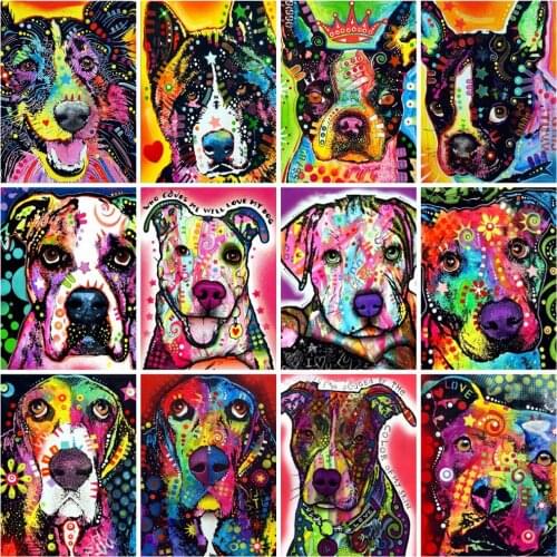 EverShine Diamond Painting Full Square Dog Rhinestones Diamodn Embroidery Animals Cross Stitch Handicraft Hobby Gift Wall Decor