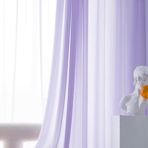 Purple Velvet Silk Thicken Sheer Curtains For Living Room Tulle Bedroom Curtain Window Treatment Finished Voile Drape Decoration
