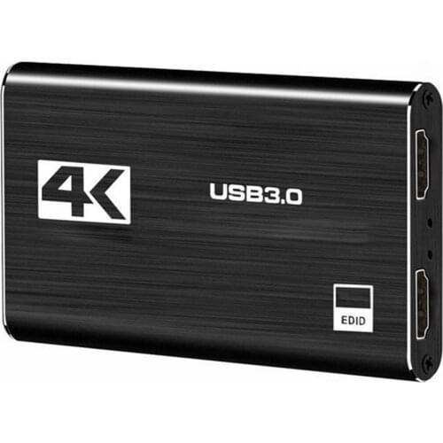 Video Capture Card Stable Output High Resolution Black USB 3.0 Audio Video Capture Card Game Capture Device for Live Streaming