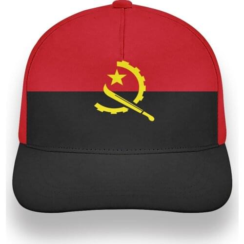 ANGOLA male youth custom logos photo name number ao hat ago flag portuguese Angolan nation country boy casual baseball cap