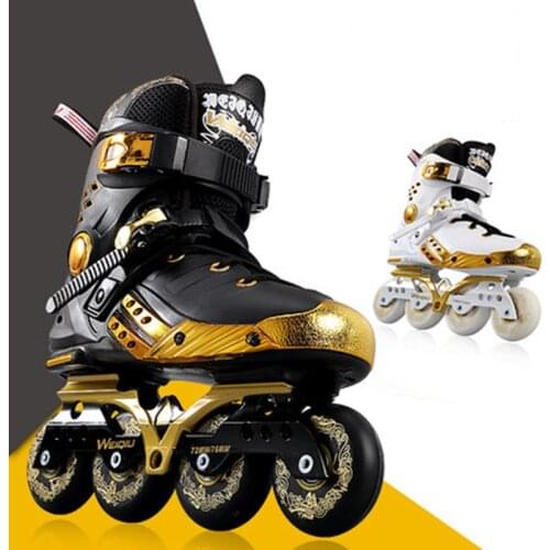 Figure skates adult inline skates men and women figure skates four-variable three-speed skates flat flower